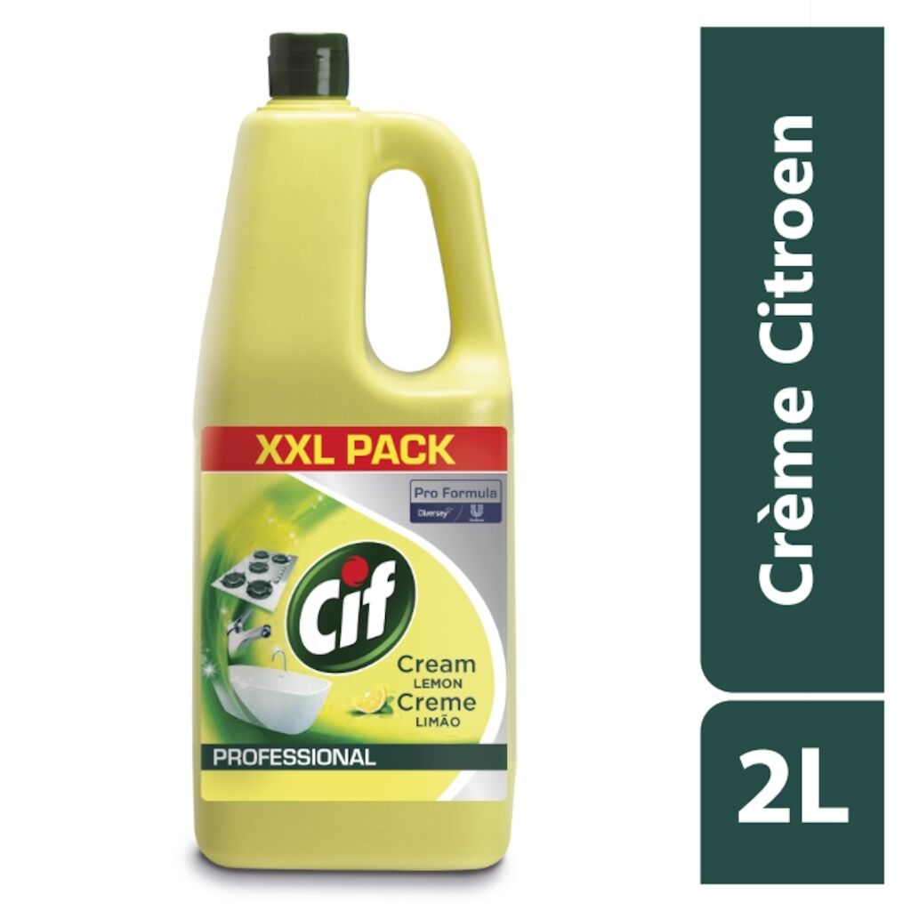 Cif Pro Formula crème citron 6x2L - Crème pour nettoyer toutes les surfaces