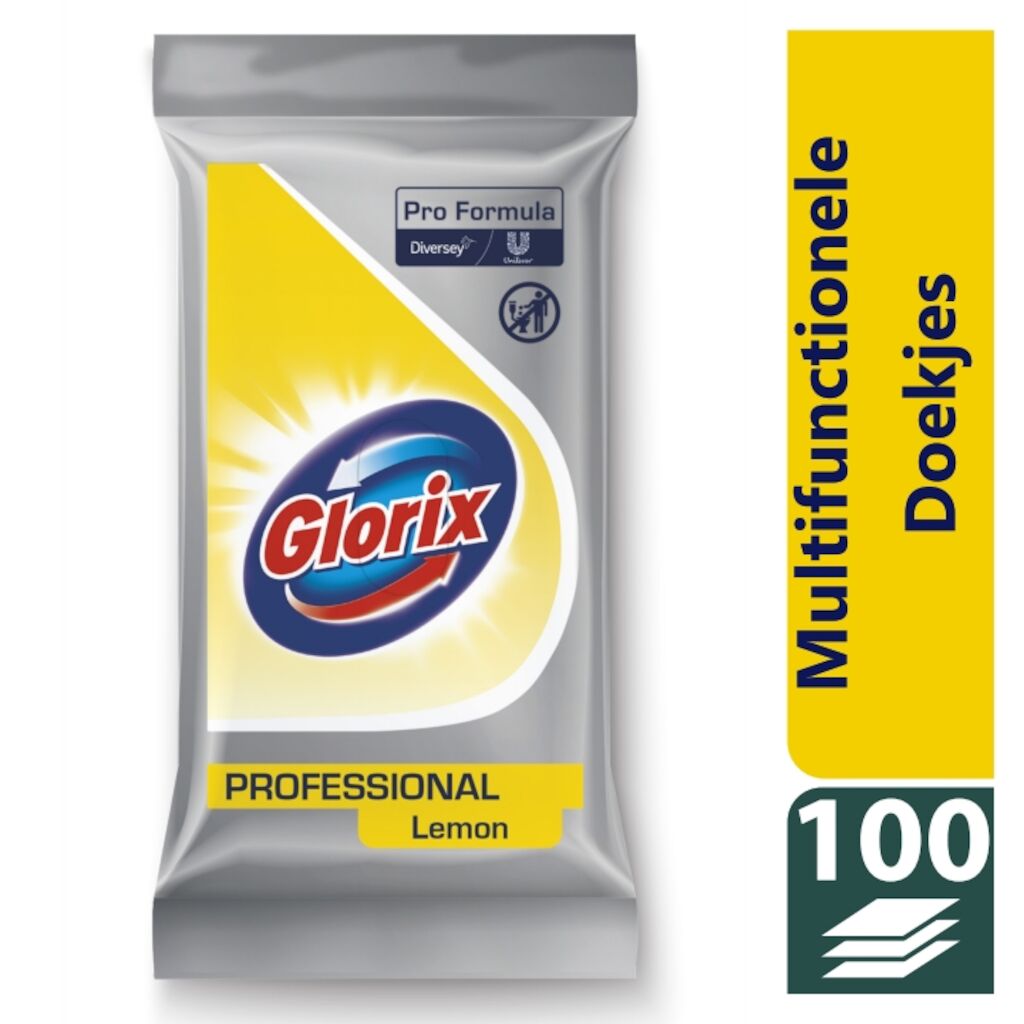 Glorix Pro Formula Multifunctionele Reinigingsdoekjes 4x100pc