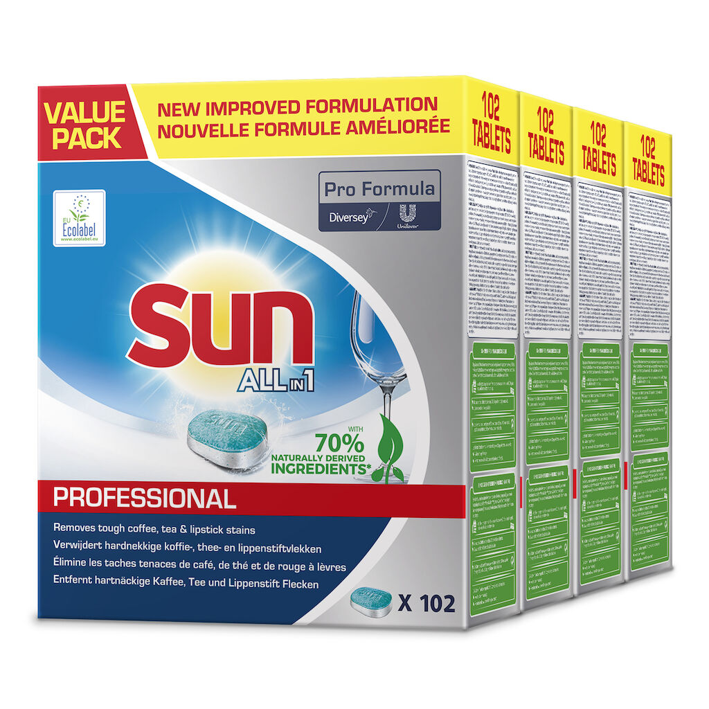 Sun Pro Formula tablettes all in 1 4x102pc - Tablettes lave-vaisselle Tout en Un