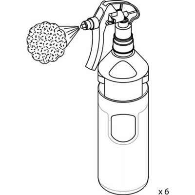 Suma Multi Empty Bottlekit - 750ml 6x1st - Lege Divermite®/Diverflow® 750ml flaconset voor Suma Multi D2