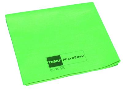 TASKI MicroEasy 1x5pc - 38 x 37 cm - Vert - Chiffon microfibre avantageux à mulitples endroits, lavable jusqu'à 60°C